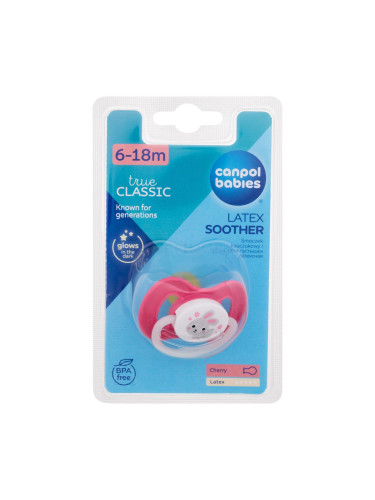 Canpol babies Bunny & Company Latex Soother Pink 6-18m Биберон за деца 1 бр