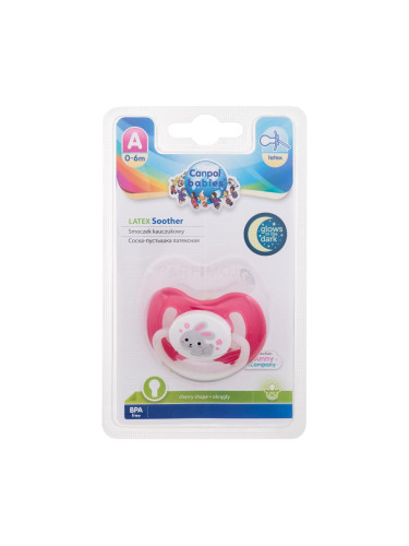 Canpol babies Bunny & Company Latex Soother Pink 0-6m Биберон за деца 1 бр