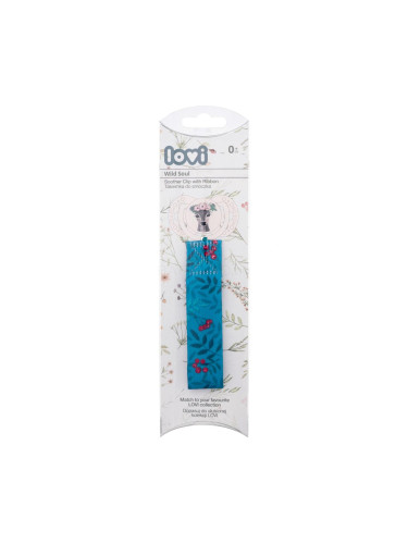 LOVI Wild Soul Soother Clip With Ribbon Клипс за биберон за деца 1 бр