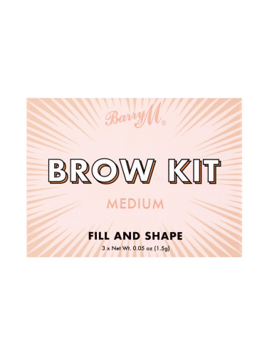 Barry M Brow Kit Комплекти и палитри за вежди за жени 4,5 g Нюанс Medium