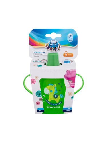 Canpol babies Toys Non-Spill Cup Green 9m+ Чаша за деца 250 ml