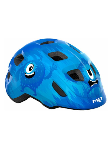 MET Hooray Blue Monsters/Glossy XS (46-52 cm) Детска Каска за велосипед
