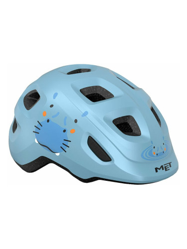 MET Hooray Pale Blue Hippo/Matt XS (46-52 cm) Детска Каска за велосипед