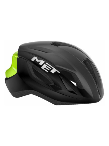 MET Strale Black Fluo Yellow Reflective/Glossy L (58-62 cm) Каска за велосипед