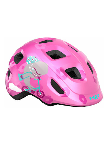 MET Hooray Pink Whale/Glossy XS (46-52 cm) Детска Каска за велосипед