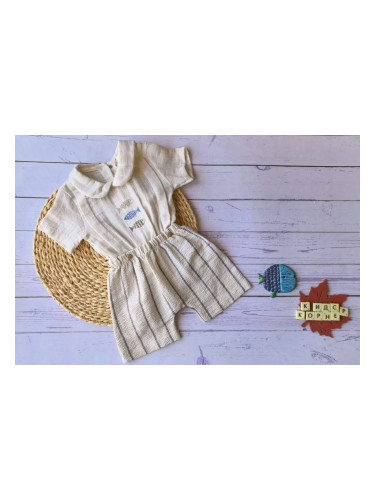 Елегантен бебешки гащеризон Fishes