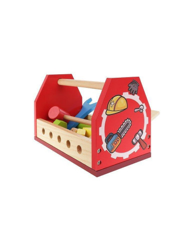 Дървена кутия с инструменти – Малкият майстор 16 части
