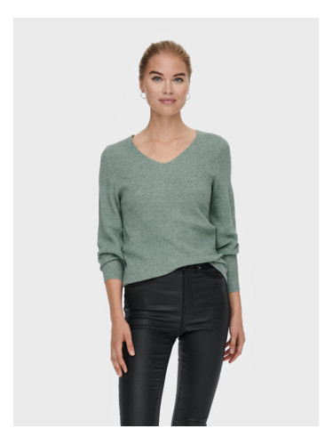 ONLY Пуловер Atia 15230147 Зелен Regular Fit