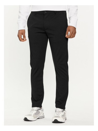 Solid Текстилни панталони 21105110 Черен Regular Fit