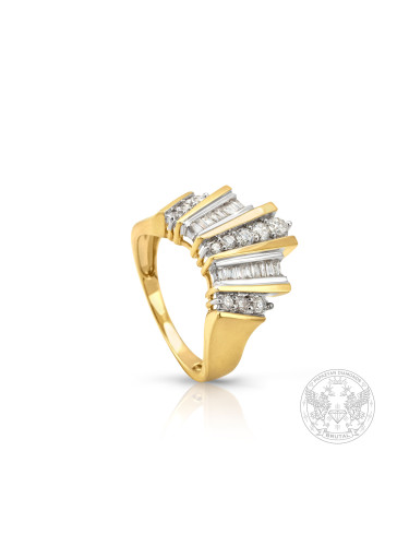 Златен пръстен с 0.50ct. диаманти BR4148