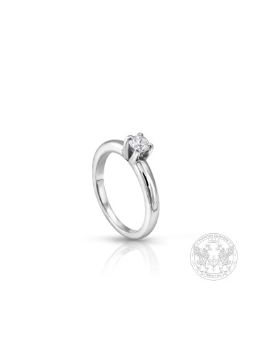 Класически годежен пръстен в бяло злато с брилянт BR9164