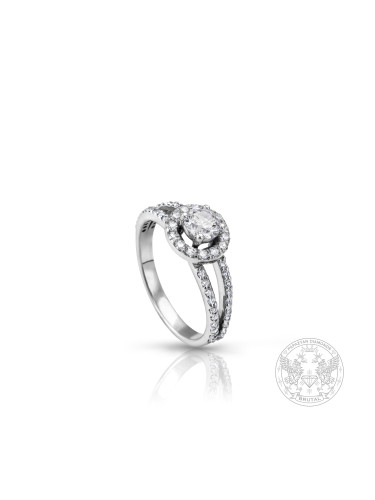 Годежен пръстен с Диамант 0.31ct. и странични брилянти 0.27ct. BR8972