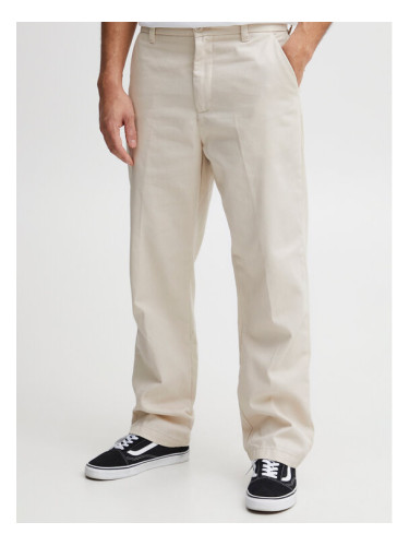 Solid Текстилни панталони 21107039 Бежов Regular Fit