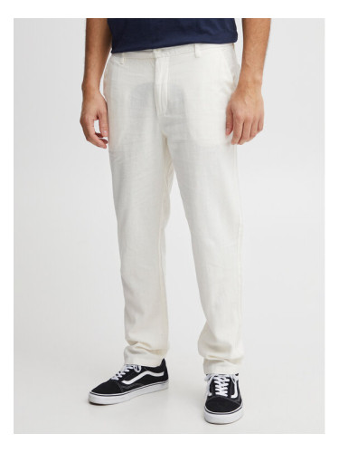 Solid Чино панталони 21107722 Бял Slim Fit