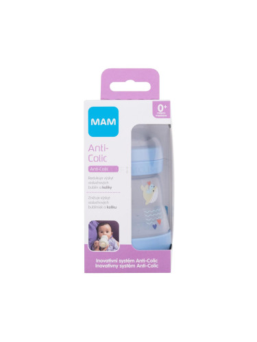 MAM Easy Start Anti-Colic 0m+ Blue Бебешко шише за деца 160 ml