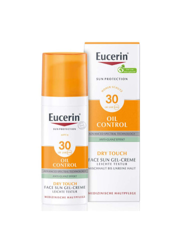 EUCERIN OIL CONTROL SPF30 Защитен гел-крем -мазна кожа 50мл