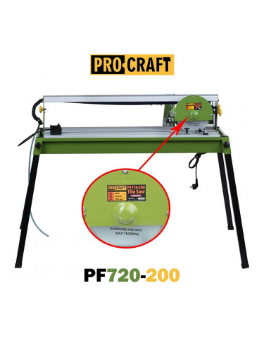 Електрическа машина за рязане на плочки, PROCRAFT PF720-200, 800W, макс 720 мм