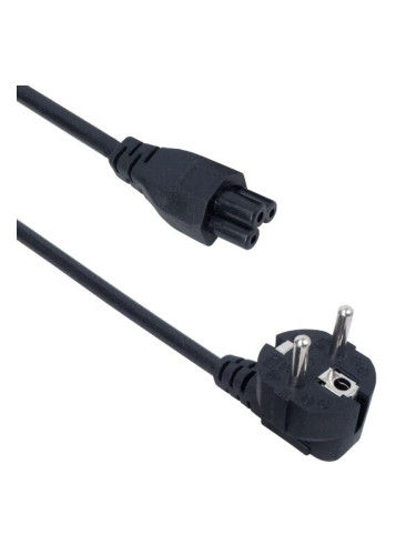 Захранващ кабел DeTech, За лаптоп, CEE 7/7 - IEC C5 F, 1.5m