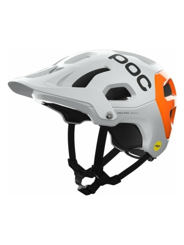 POC Tectal Race MIPS NFC Hydrogen White/Fluorescent Orange 51-54 Каска за велосипед