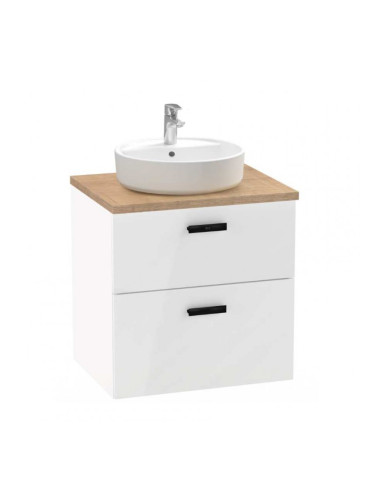 VICTORIA PRO мебел за умивалник с плот 600 мм, бял гланц