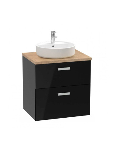 VICTORIA PRO - мебел за умивалник с плот 600 мм, черен гланц