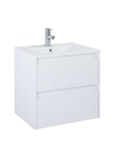 CLAUDIA UNIK - Долен шкаф за баня с 2 ЧЕКМЕДЖЕТА, бяло мат