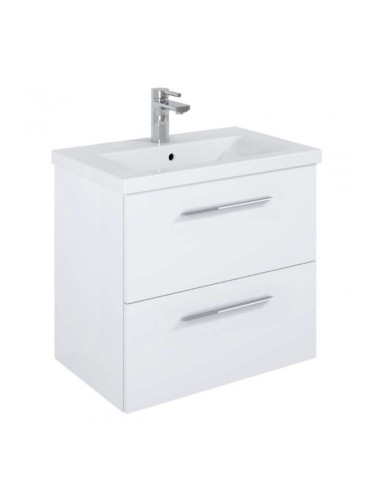 ELIANA UNIK - долен шкаф за баня с 2 чекмеджета, бял гланц