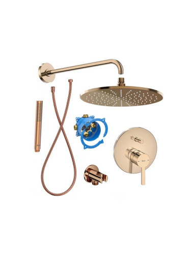 Промо комплект вграден смесител Naia, с аксесоари, EVERLUX, Rose Gold