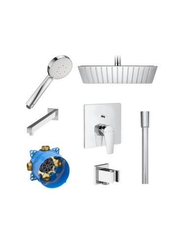 Промо комплект вграден смесител Atlas с RocaBox, с аксесоари