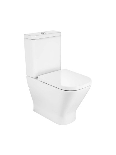 The GAP SQUARE COMPACT RIMLESS моноблок с тънка седалка и капак, със забавено падане