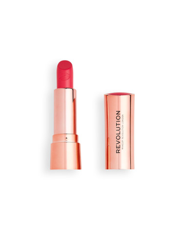 Revolution Satin Kiss Lipstick Cutie Pink Червило стик  3,5gr
