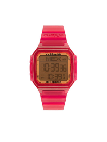 Часовник adidas Originals Street Digital One GMT AOST22052 Pink
