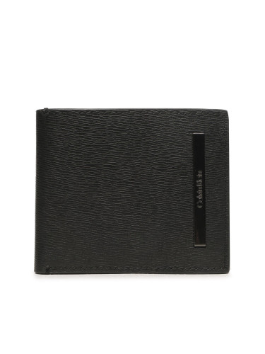 Голям мъжки портфейл Calvin Klein Modern Metal Bifold 6Cc W/Coin K50K510586 Черен