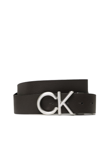 Мъжки колан Calvin Klein Adj/Rev Ck Metal Bombe Pb 35Mm K50K510630 Черен