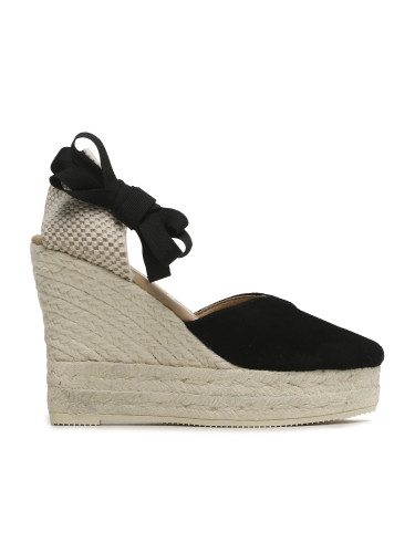 Еспадрили Manebi Heart-Shaped Wedge Espadrilles K 1.0 WH Черен