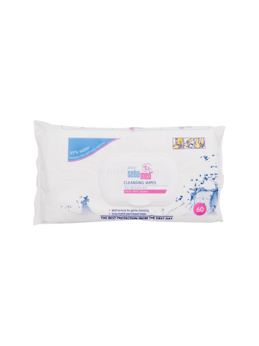 SebaMed Baby Cleansing Wipes With 99% Water Почистващи кърпички за деца 60 бр