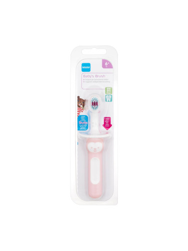 MAM Baby´s Brush 6m+ Pink Четка за зъби за деца 1 бр