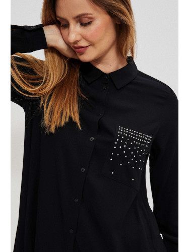 Shirt with decorative stones