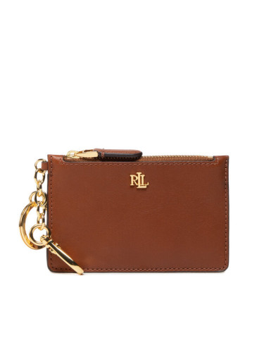 Lauren Ralph Lauren Калъф за кредитни карти Zip Card Cas 432876731001 Кафяв