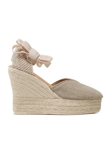 Manebi Еспадрили Heart-Shaped Wedge Espadrilles O 7.1 WH Бежов