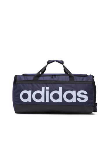 adidas Сак Essentials Linear Duffel Medium HR5349 Тъмносин