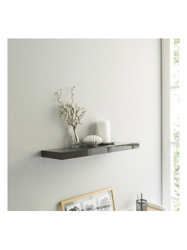 ШЕЛВИ ПОЛИЦА 60/23.5/3.7h СИВ ГЛАНЦ