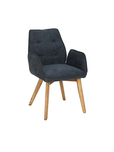 ТЪМНОСИН ТРАПЕЗЕН СТОЛ БЕТИНА С ПОДЛАКЪТНИЦИ И МАСИВНИ КРАКА 60/67/90 СМ ДО 120 КГ