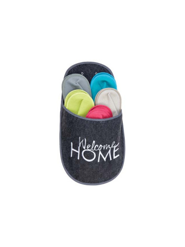 КОМПЛЕКТ 5 ЧИФТА ПАНТОФИ ЗА ГОСТИ