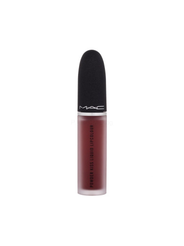 MAC Powder Kiss Liquid Червило за жени 5 ml Нюанс 977 Fashion Emergency