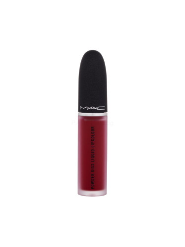 MAC Powder Kiss Liquid Червило за жени 5 ml Нюанс 981 Haute Pants