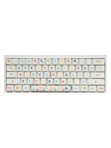  Механична клавиатура Ducky - x SOU SOU One 2 Mini, Black, бяла