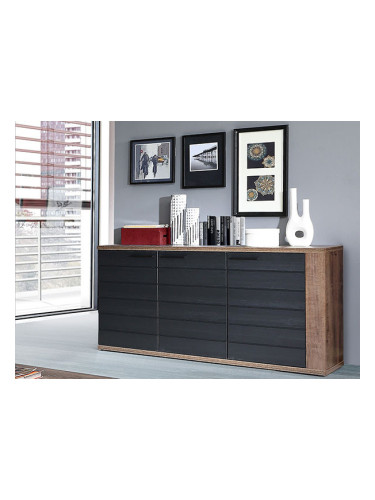 ЛАЦИУМ СКРИН С 3 ВРАТИ 161.5/41.6/85.1h ТЪМЕН ДЪБ/ ЧЕРЕН ДЪБ