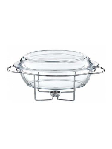 СТЪКЛЕН СЪД ЗА ПЕЧЕНЕ/ТОПЛО СЕРВИРАНЕ 21/39/19.5 СМ