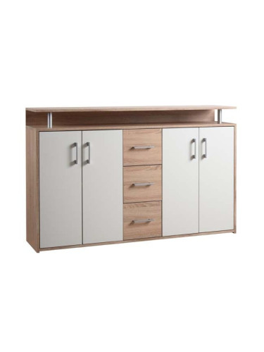 КОНТРАБЮФЕТ ДРИФТ 4 - 139/34/90 СМ В ТЕКСТУРА ДЪБ СОНОМА И БЯЛО